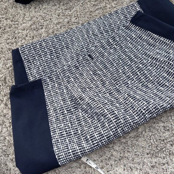 White House black market size 10 skirt suit blue Pearl ecru tweed skirt blazer - Picture 9 of 13